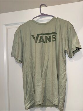 Vans Olive Green Logo Short Sleeve Tee